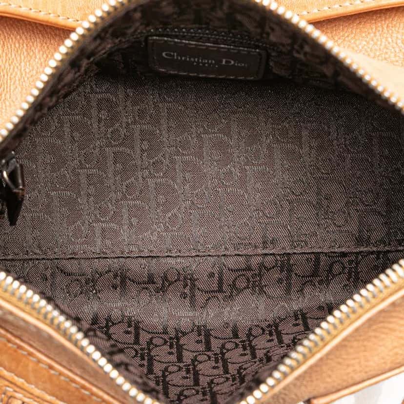 Dior Leather East West Flight Shoulder Bag Brown Leather Fair condition - Model View