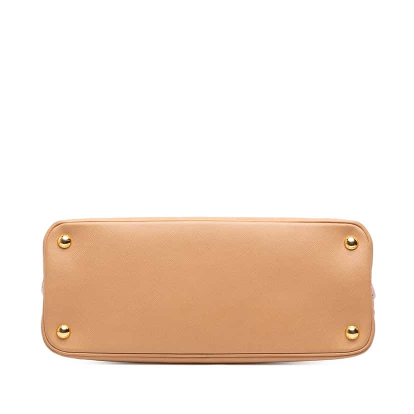 Prada Medium Saffiano Lux Promenade Satchel Brown Leather Good condition - Inside View