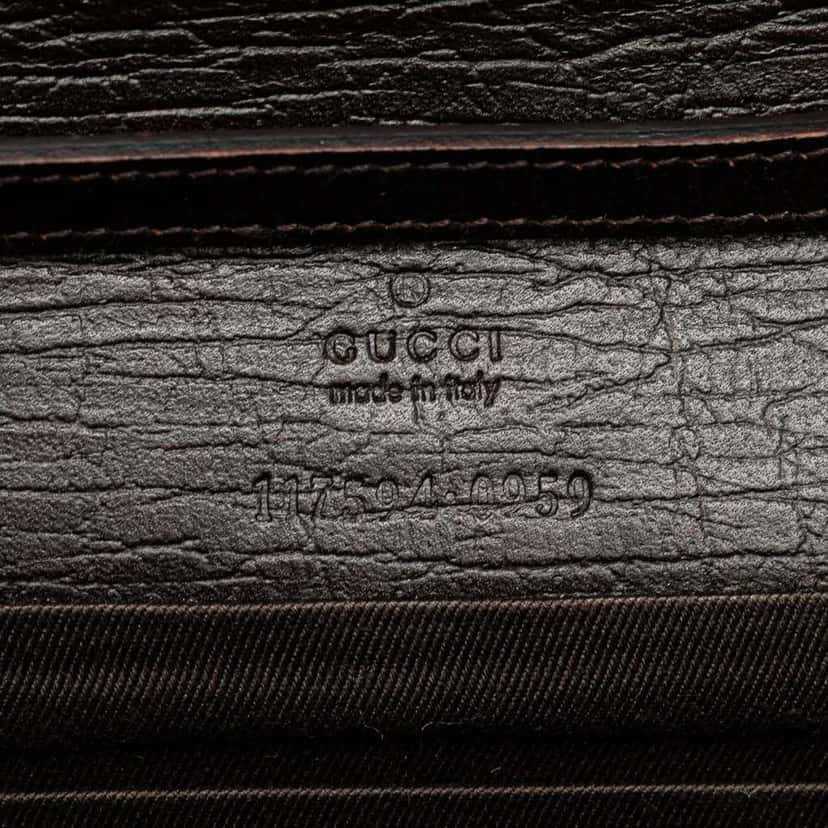 Gucci GG Canvas Bamboo Bar Crossbody Brown Canvas Good condition - Box View