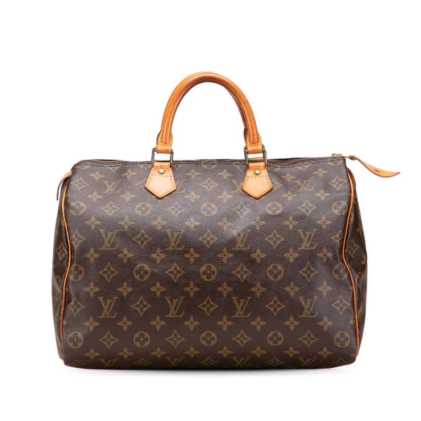 Louis Vuitton Monogram Speedy 35 Brown Canvas Good condition - Front View