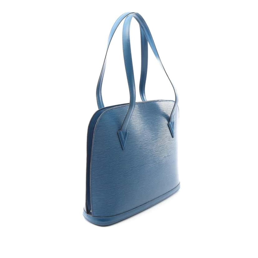 Louis Vuitton Epi Lussac Blue Leather Good condition - Back View