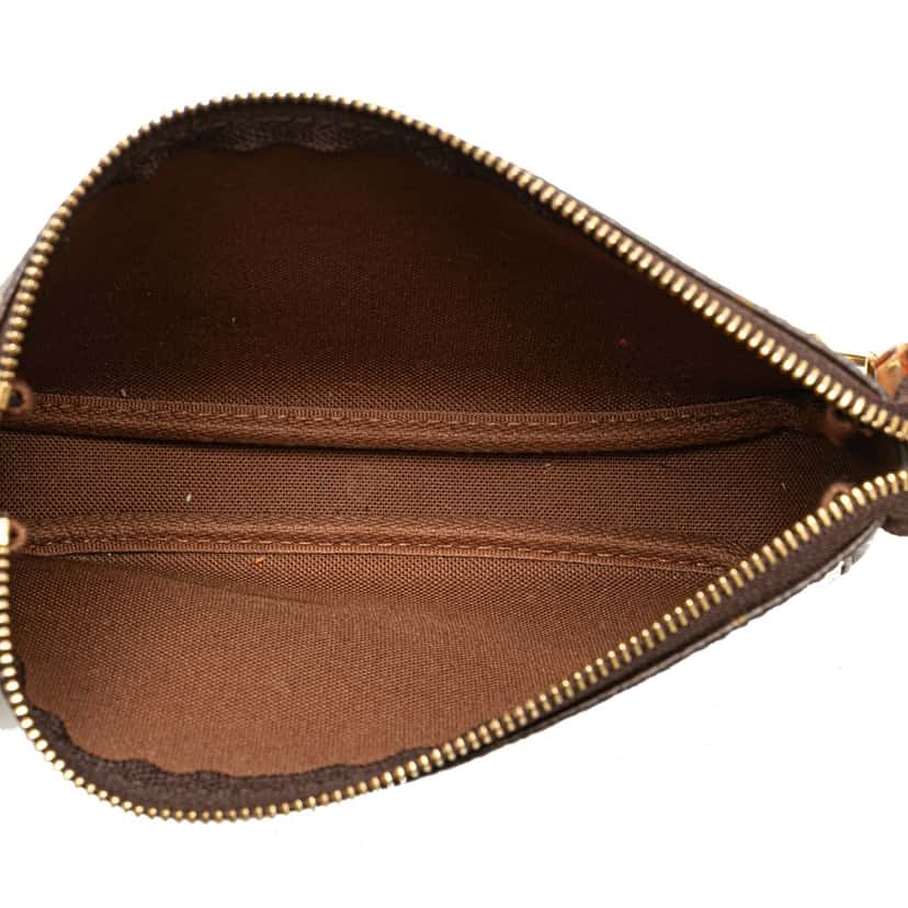 Louis Vuitton Monogram Mini Pochette Accessoires Brown Canvas Good condition - Model View