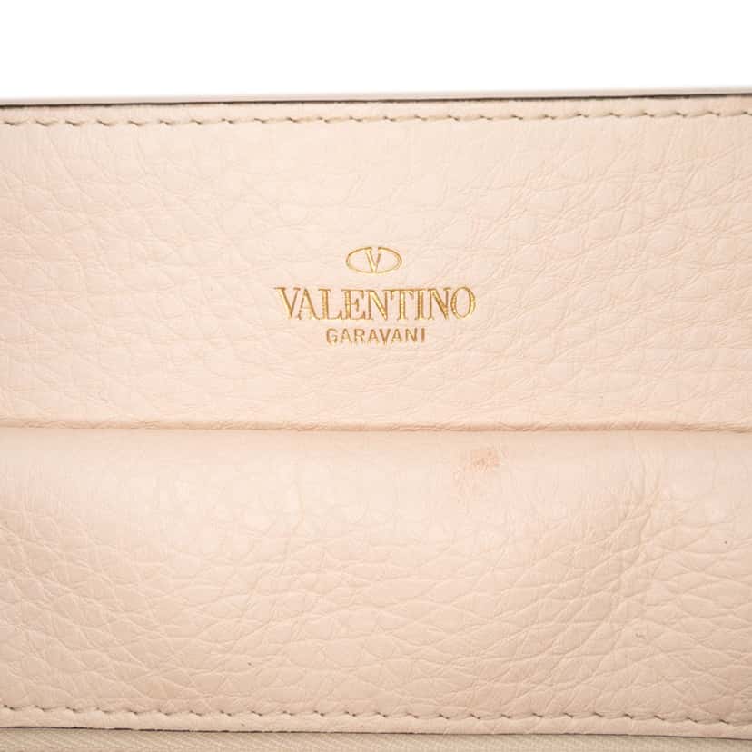 Valentino Medium Leather One Stud Top Handle Bag White Leather Good condition - Box View