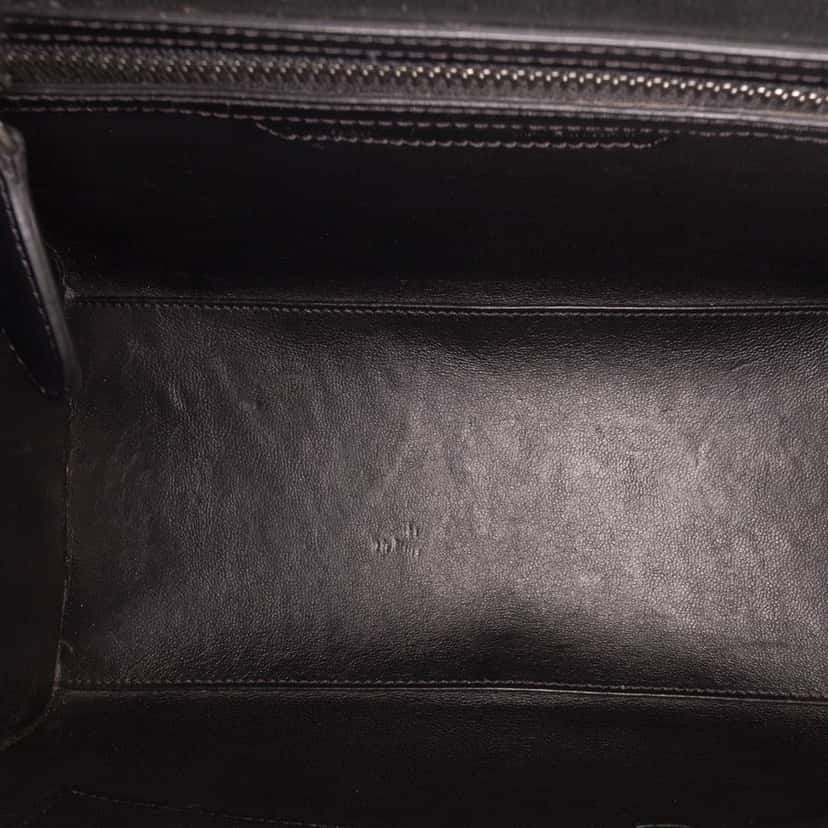 Celine Micro Tricolor Felt Wool and Calfskin Luggage Tote Yellow Wool Good condition - Model View