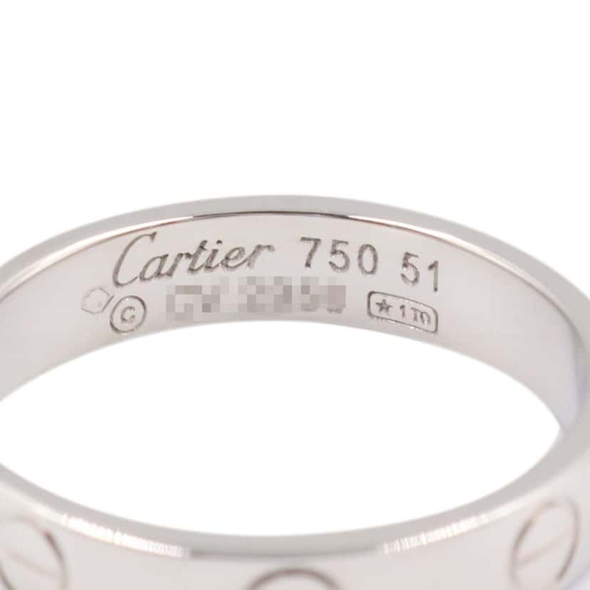 Cartier 18K White Gold Small Love Ring Silver White Gold Good condition - Inside View
