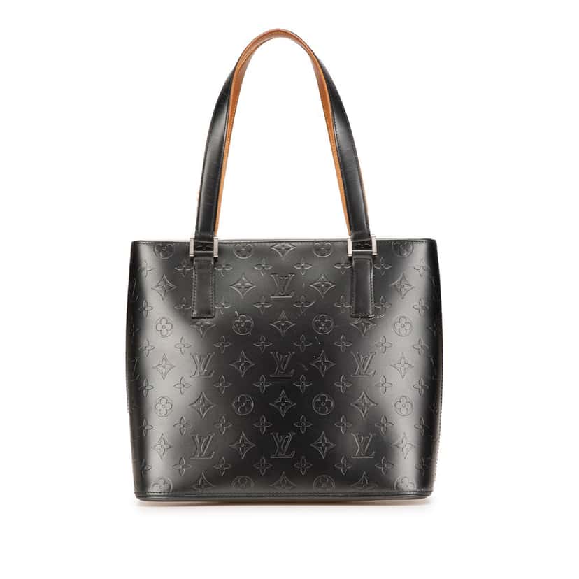Louis Vuitton Monogram Mat Stockton Grey Leather Good condition - Front View