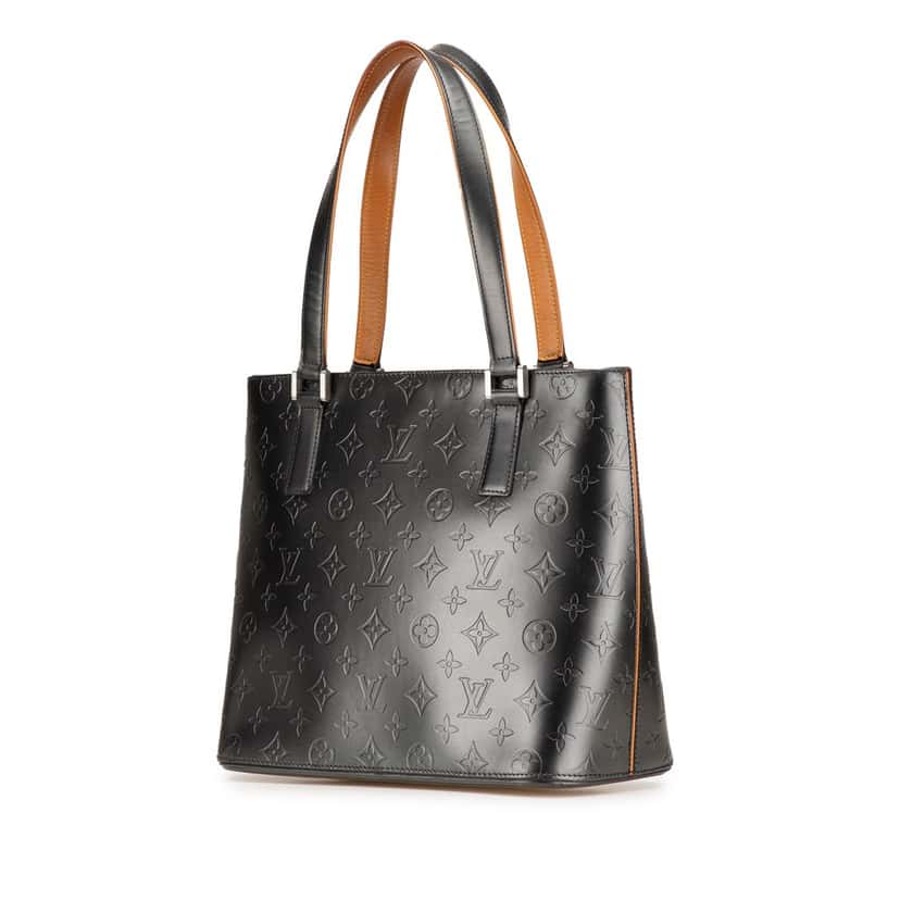 Louis Vuitton Monogram Mat Stockton Grey Leather Good condition - Back View
