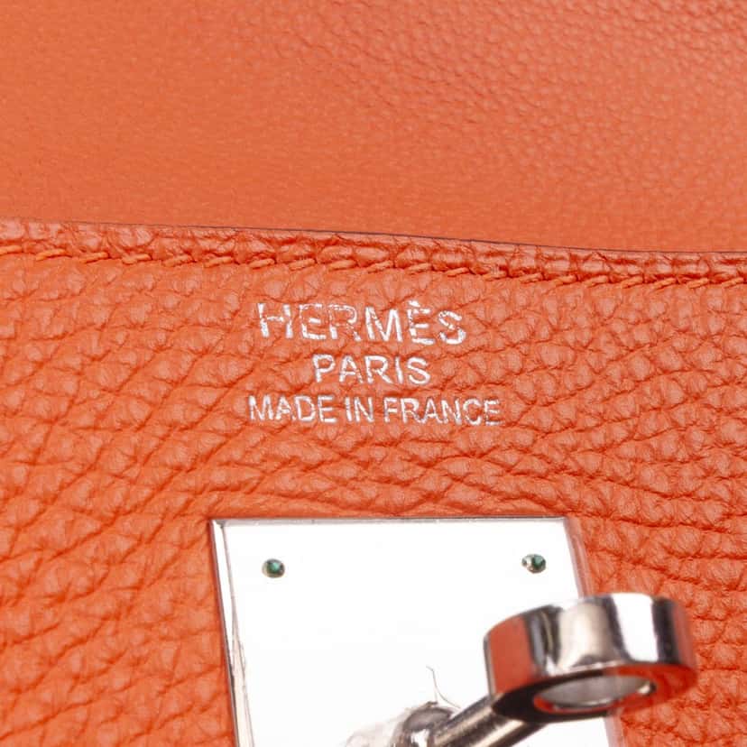 Hermès Togo Kelly II Retourne 40 Orange Leather Good condition - Box View