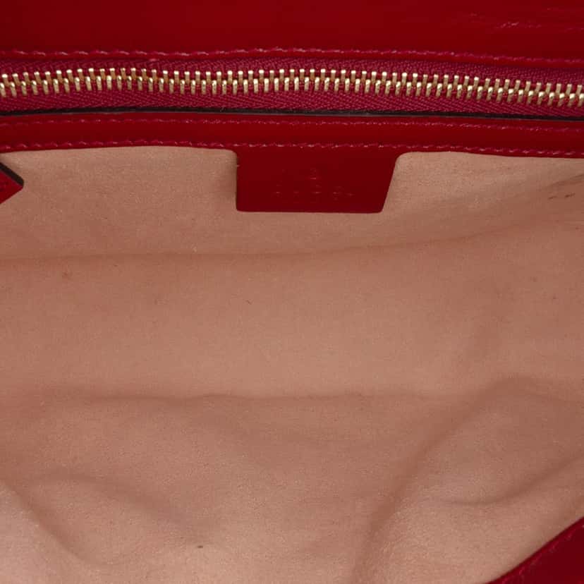 Gucci Small GG Marmont Matelasse Canvas Flap Crossbody Brown Canvas Good condition - Model View
