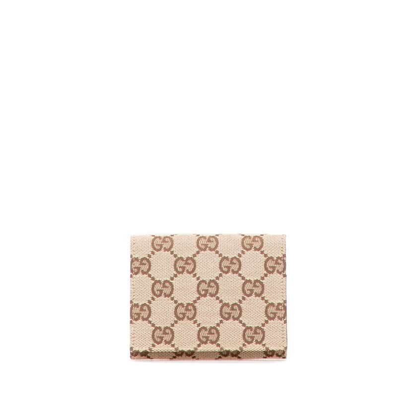 Gucci GG Canvas Card Holder Brown Canvas Good condition - Front View