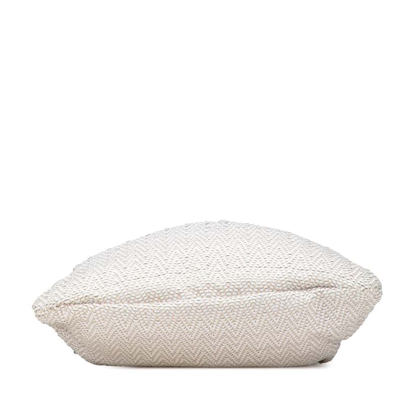 Gucci Woven Leather Bamboo Studded Hobo White Leather Good condition - Inside View