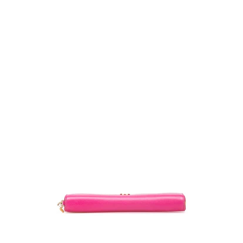 Loewe Anagram Leather Zip Around Wallet Pink Leather Good condition - Inside View