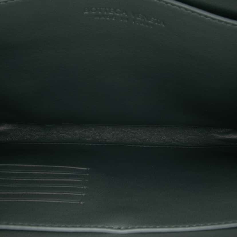 Bottega Veneta Nappa Maxi Intrecciato Clutch Green Leather Good condition - Model View