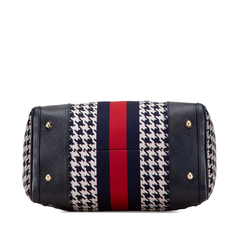 Gucci Cotton Seventies Web Boston Bag Grey Cotton Good condition - Inside View