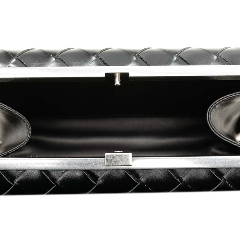 Bottega Veneta Spazzolato Intrecciato Box Messenger Bag Black Leather Good condition - Model View