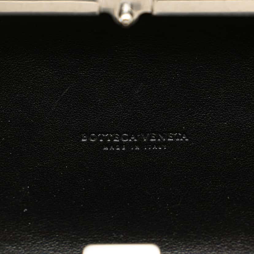 Bottega Veneta Spazzolato Intrecciato Box Messenger Bag Black Leather Good condition - Box View