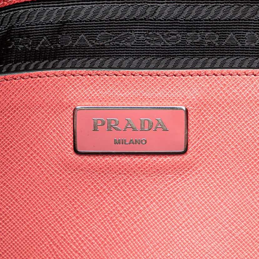Prada Saffiano Soft Tote Pink Leather Very good condition - Box View
