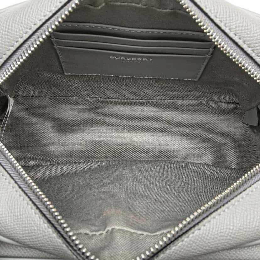 Burberry Leather Logo Cloud Crossbody Grey Leather Good condition - Model View