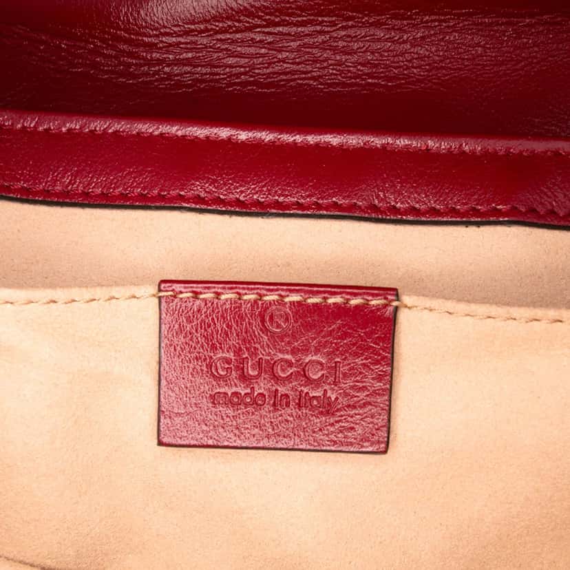Gucci Mini GG Marmont Matelasse Canvas Flap Crossbody Brown Canvas Good condition - Box View