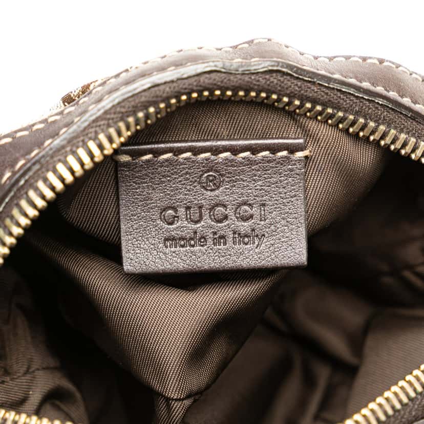 Gucci GG Canvas Bamboo Cosmetic Pouch Brown Canvas Good condition - Box View