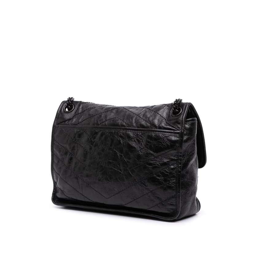 Saint Laurent Medium Calfskin Niki Bag Black Leather Good condition - Back View
