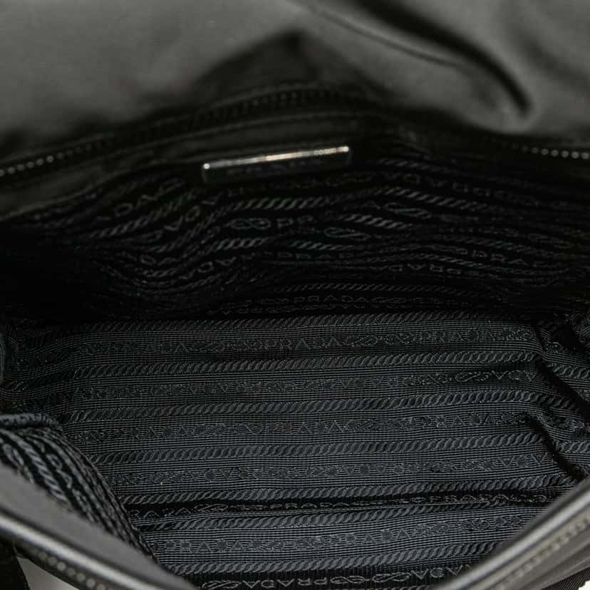 Prada Tessuto Buckle Messenger Bag Black Very good condition - Model View