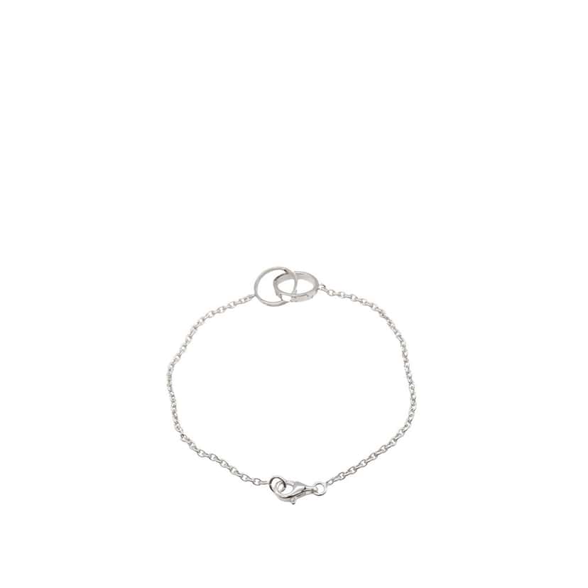 Cartier 18K White Gold Baby Love Bracelet Silver White Gold Good condition - Back View