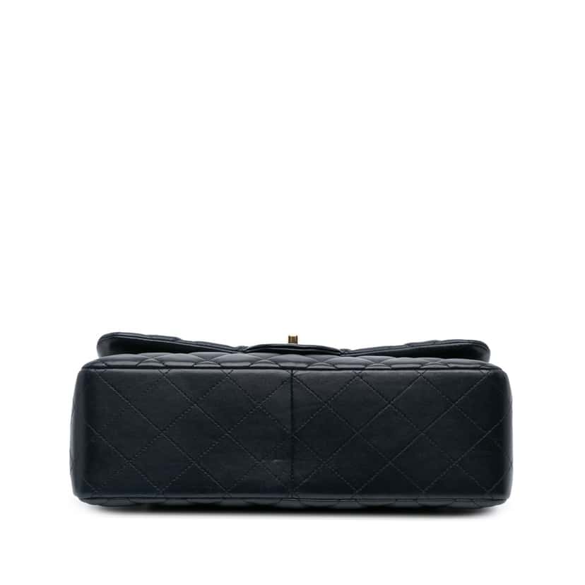 Chanel Jumbo Classic Lambskin Double Flap Black Leather Good condition - Inside View