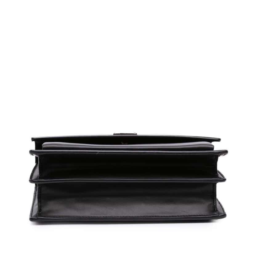 Saint Laurent Medium Leather Monogram Sunset Braided Strap Crossbody Black Leather Good condition - Inside View