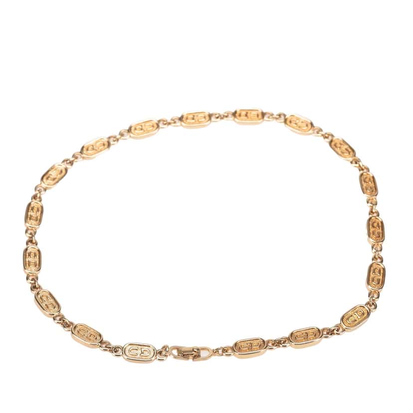 Dior Gold Plated CD Logo Link Bracelet Gold Metal Good condition - Inside View