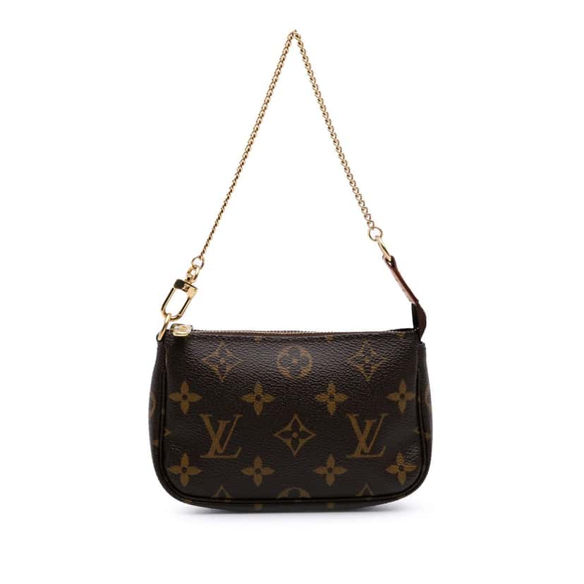 Louis Vuitton Monogram Mini Pochette Accessoires Brown Canvas Good condition - Front View