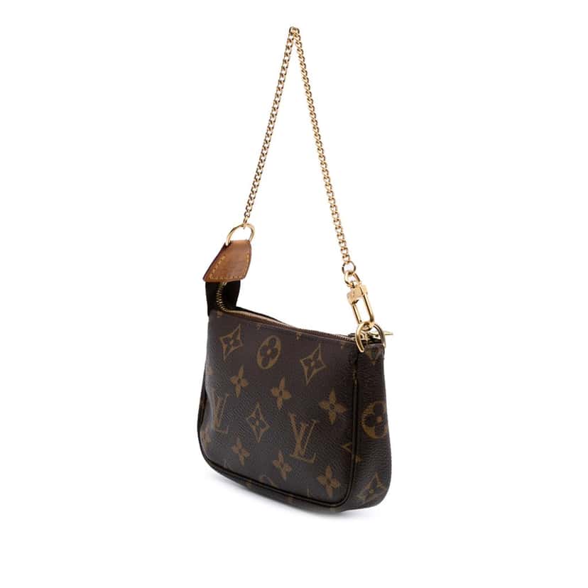 Louis Vuitton Monogram Mini Pochette Accessoires Brown Canvas Good condition - Back View