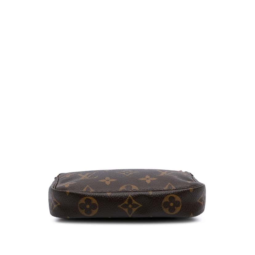 Louis Vuitton Monogram Mini Pochette Accessoires Brown Canvas Good condition - Inside View