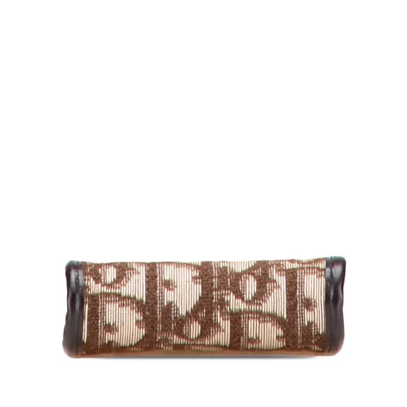 Dior Oblique Canvas Clasp Coin Pouch Brown Canvas Good condition - Inside View