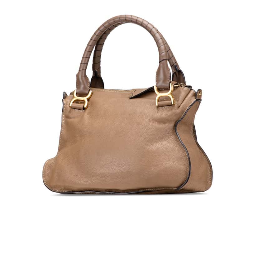 Chloé Medium Leather Marcie Satchel Brown Leather Good condition - Back View