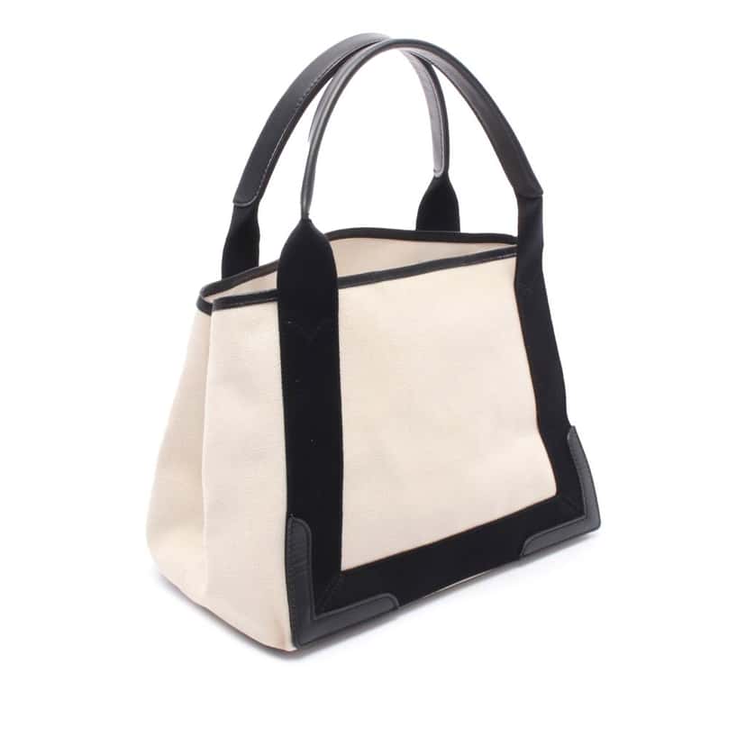 Balenciaga Canvas Navy Cabas Tote S White Canvas Good condition - Back View