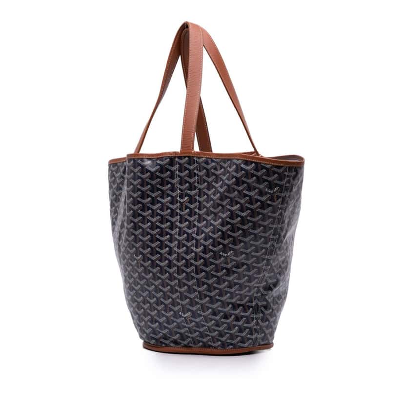 Goyard Goyardine Reversible Belharra Tote Blue Canvas Good condition - Back View