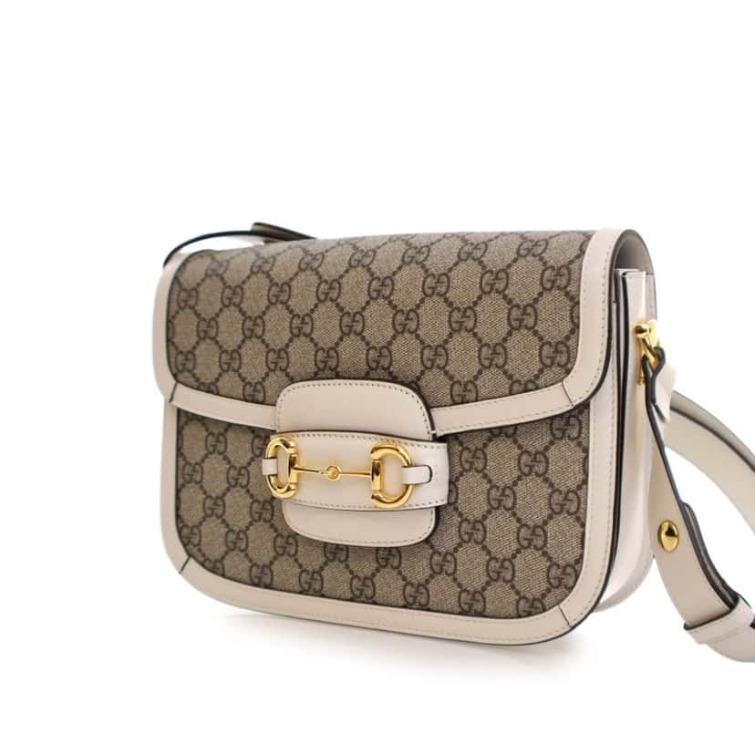 Gucci GG Supreme Horsebit 1955 Crossbody Brown Canvas Good condition - Inside View