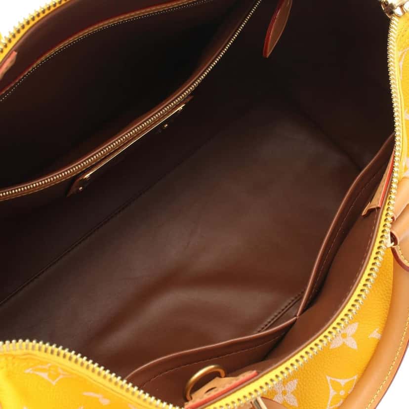 Louis Vuitton Monogram Speedy P9 Bandouliere 40 Yellow Leather Good condition - Inside View