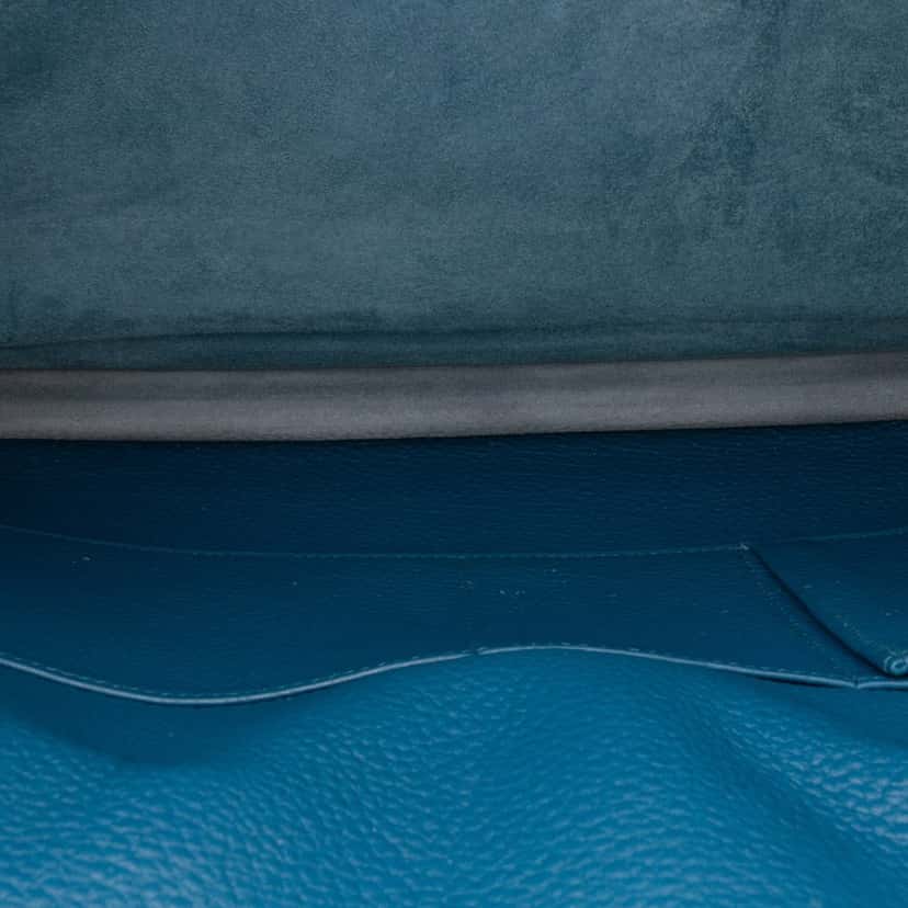 Hermès Togo Sac a Depeches 41 Blue Leather Good condition - Box View