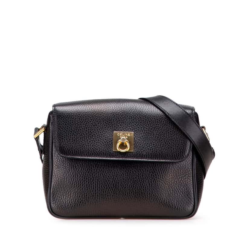 Celine Leather Crossbody Black Leather Good condition - Front View