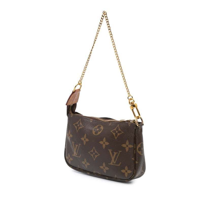 Louis Vuitton Monogram Mini Pochette Accessoires Brown Canvas Good condition - Back View