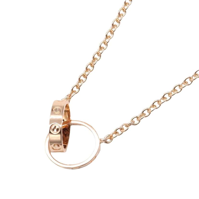 Cartier 18K Rose Gold Baby Love Necklace Pink Rose Gold Good condition - Back View