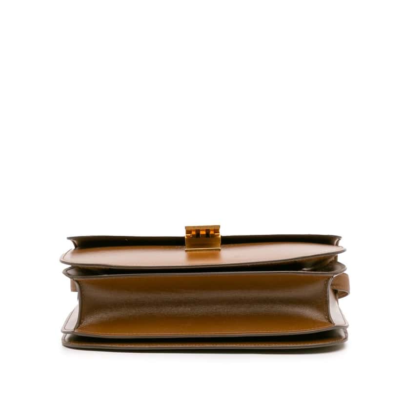 Celine Medium Calfskin Classic Box Brown Leather Good condition - Inside View