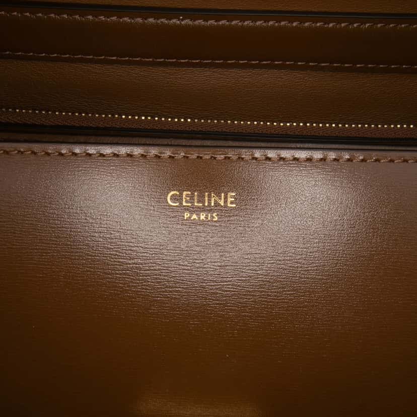 Celine Medium Calfskin Classic Box Brown Leather Good condition - Box View