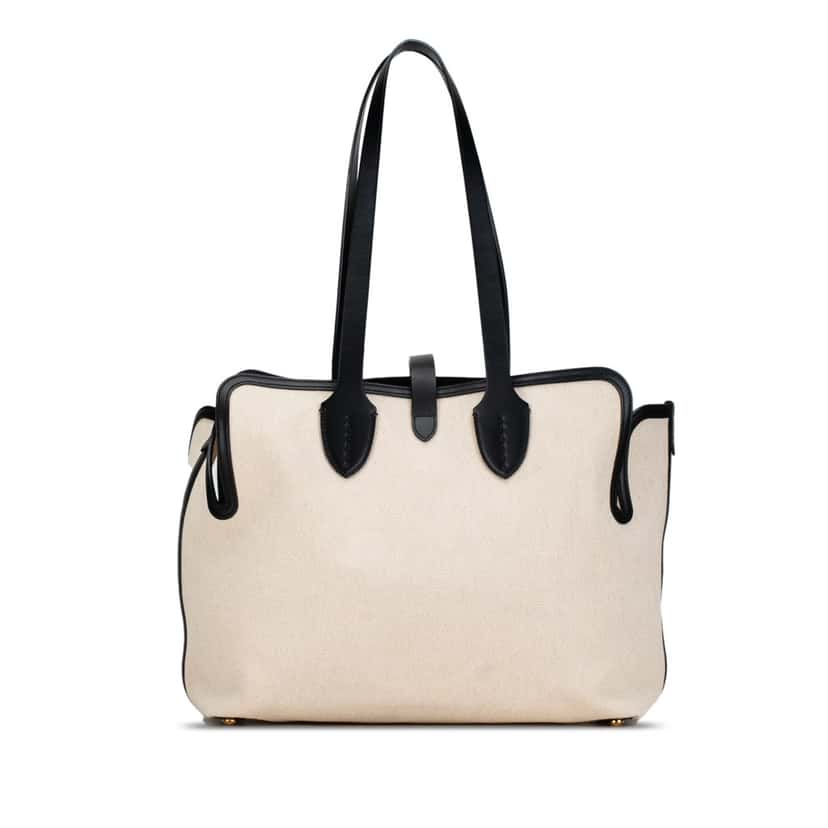 Burberry Canvas Logo Soft Belt Tote Brown Canvas Fair condition - Inside View