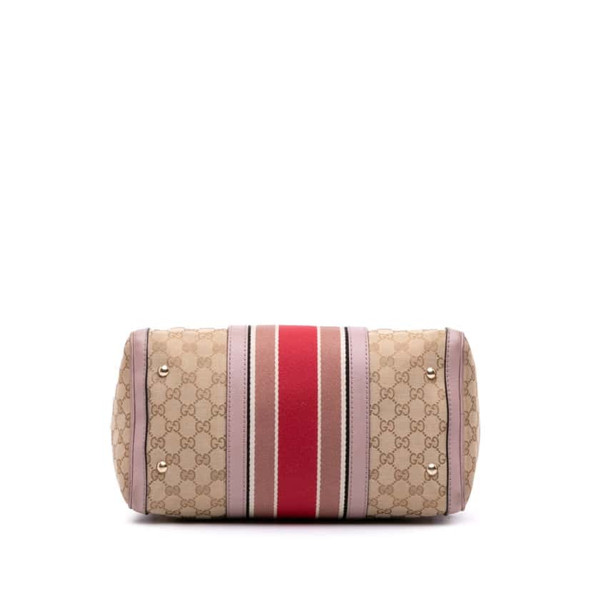 Gucci GG Canvas Web Joy Boston Bag Brown Canvas Good condition - Inside View