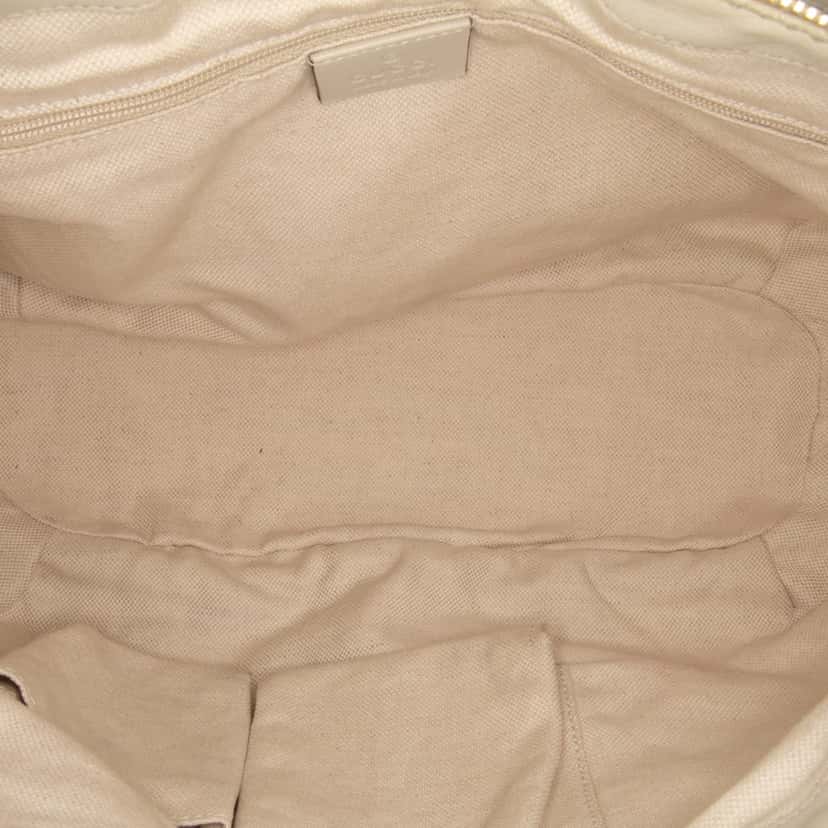 Gucci Guccissima Sukey Satchel White Leather Good condition - Model View