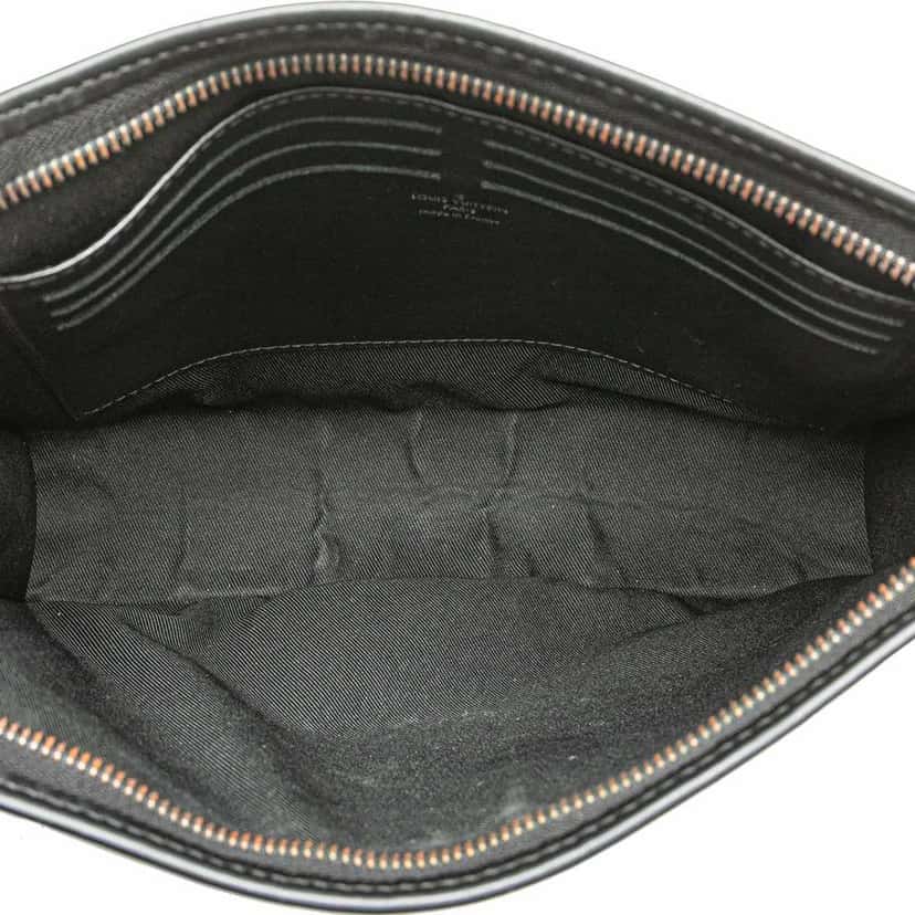 Louis Vuitton Monogram Eclipse Pochette Voyage MM Black Canvas Fair condition - Model View