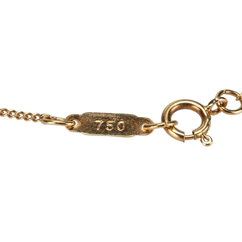 Tiffany & Co 18K Yellow Gold Rock Crystal Cross My Heart Necklace Gold Gold Good condition - Inside View